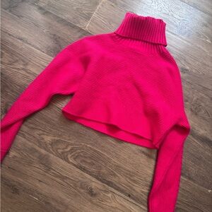 Women's Pink Turtleneck Sweater